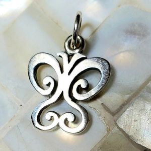 Retired James Avery sterling silver 925 spring butterfly pendant charm